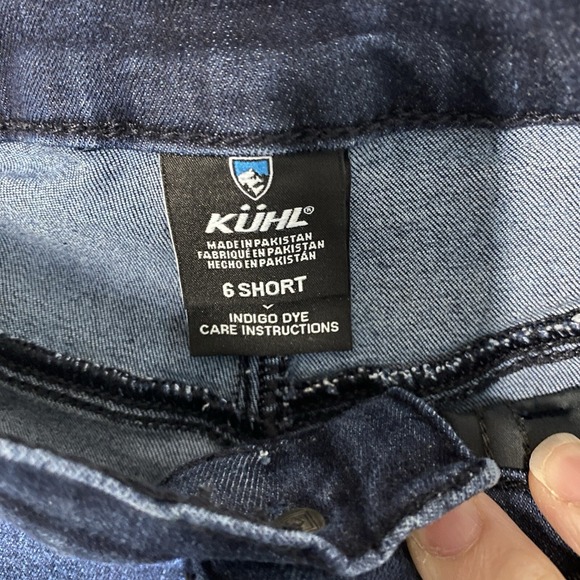 Kuhl Kontour Flex Jeans Size 6 Denim Straight Pants Dark Wash Stretch - Picture 3 of 16
